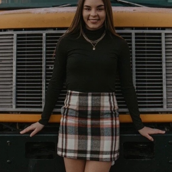 Plaid Mini Skirt High Waisted - Picture 13 of 16